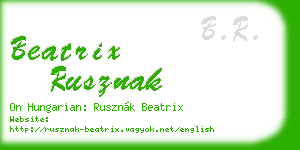 beatrix rusznak business card